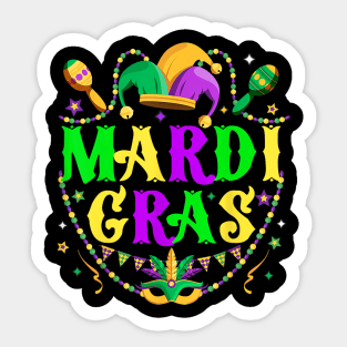 New Orleans Mardi Gras 2024 Party Mask Beads Party Hat Sticker